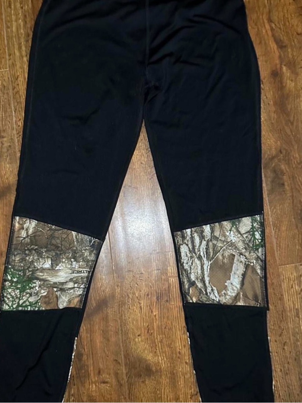 Black Magellan Leggings with Camo Knee and Calf Panels